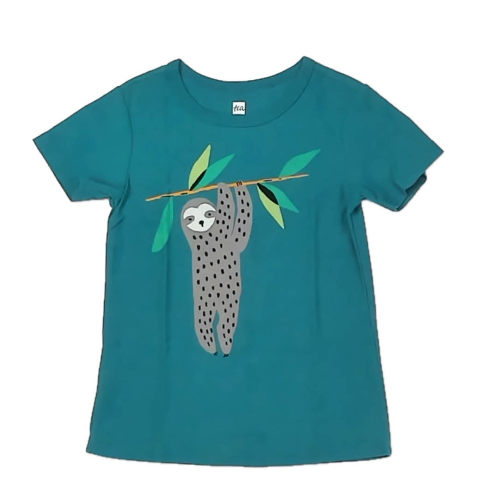 Tea Collection Boys Green Sloth T-Shirt size: 4T